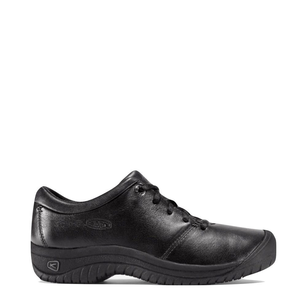 Side (right) view of Keen PTC Slip Resistant Leather Oxford for women.