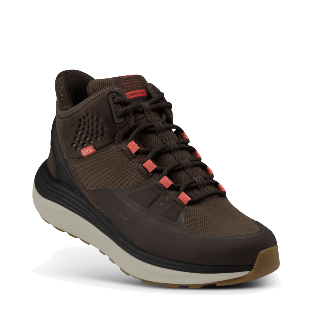 Toe view of Kizik London AT Mid Waterproof Sneaker for men.