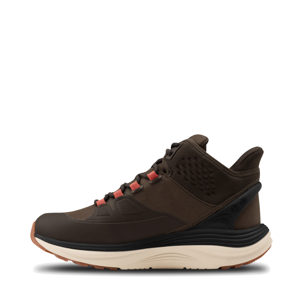 Side (left) view of Kizik London AT Mid Waterproof Sneaker for men.