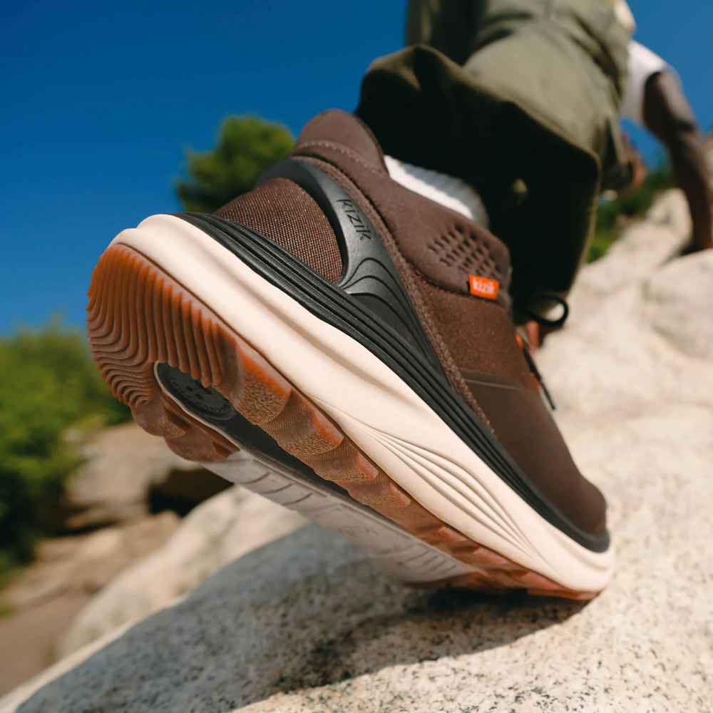 Model view of Kizik London AT Mid Waterproof Sneaker for men.