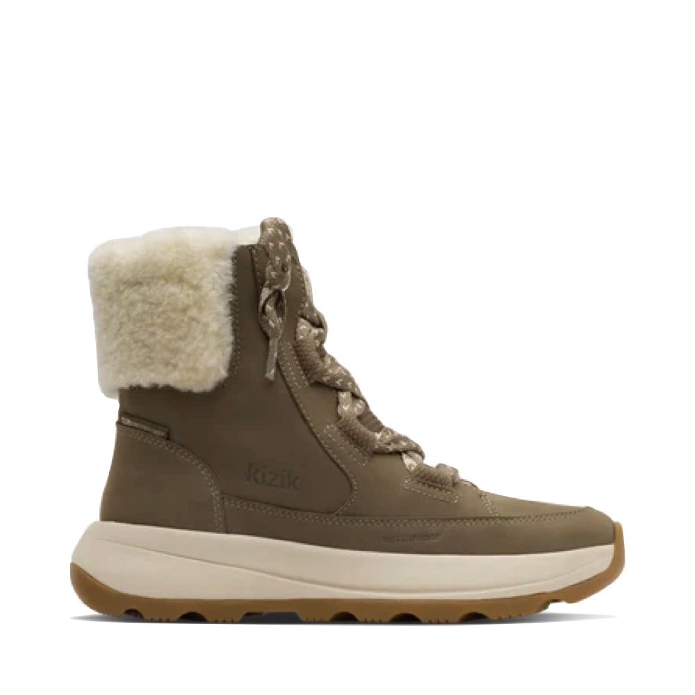 Side (right) view of Kizik Juno 2 Lace Waterproof Boot for women.