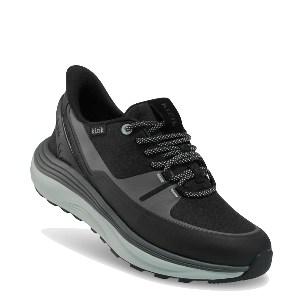 Mudguard and Toe view of Kizik London AT Hands Free Tie Sneaker for women.