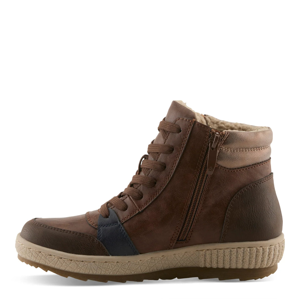 Spring Step Women's Loghaven Double Side Zip Waterproof Boots in Brown Multi