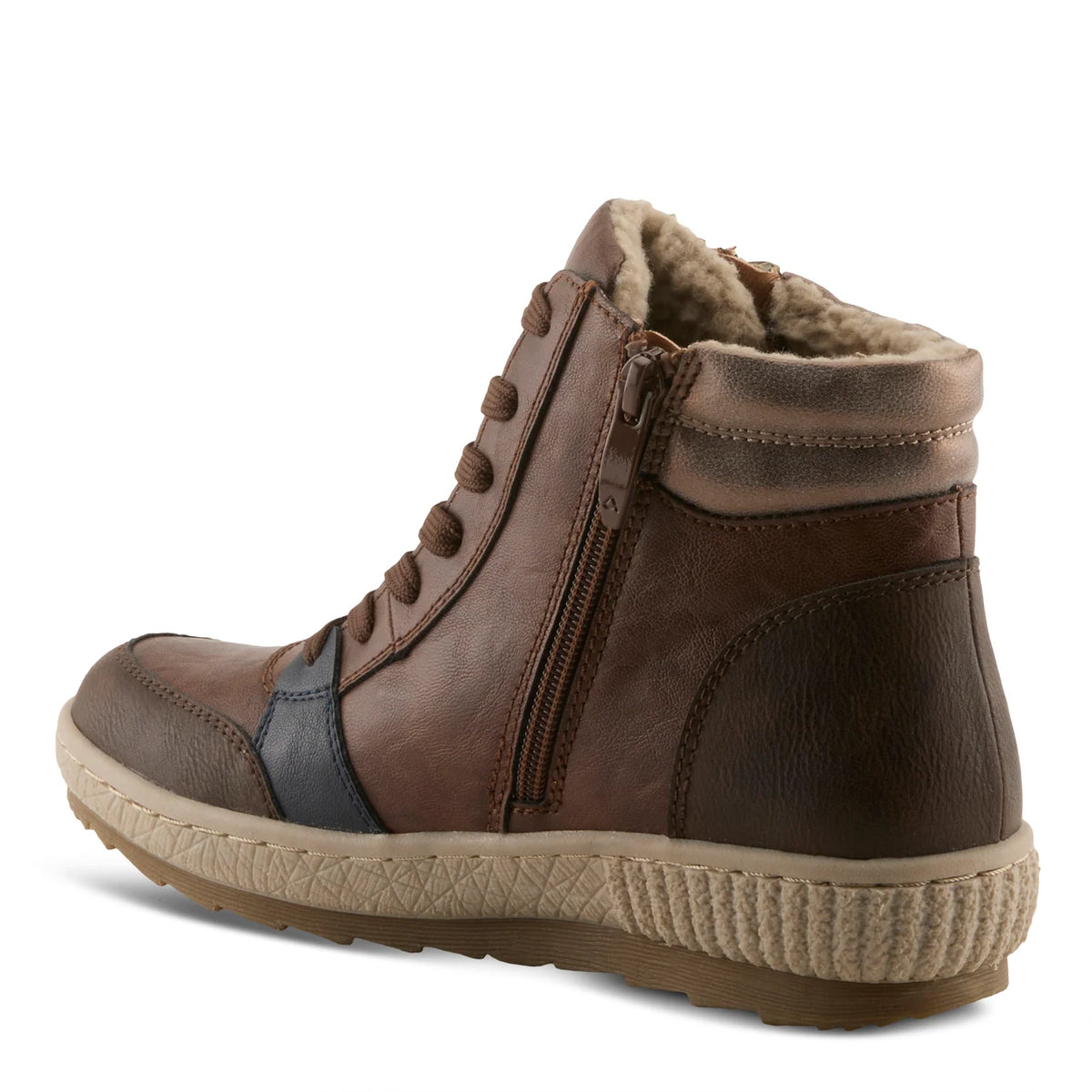 Spring Step Women's Loghaven Double Side Zip Waterproof Boots in Brown Multi