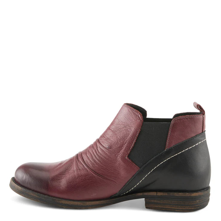 Spring Step Women's Mantaro Ankle Chelsea Boot in Bordeaux Multi