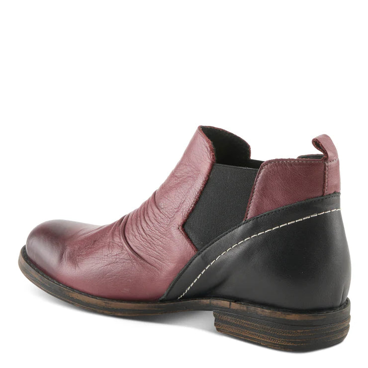 Spring Step Women's Mantaro Ankle Chelsea Boot in Bordeaux Multi
