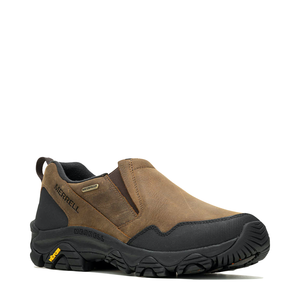 Mudguard and Toe view of Merrell Cold Pack 3 Thermo Moc Waterproof Slip On for men.