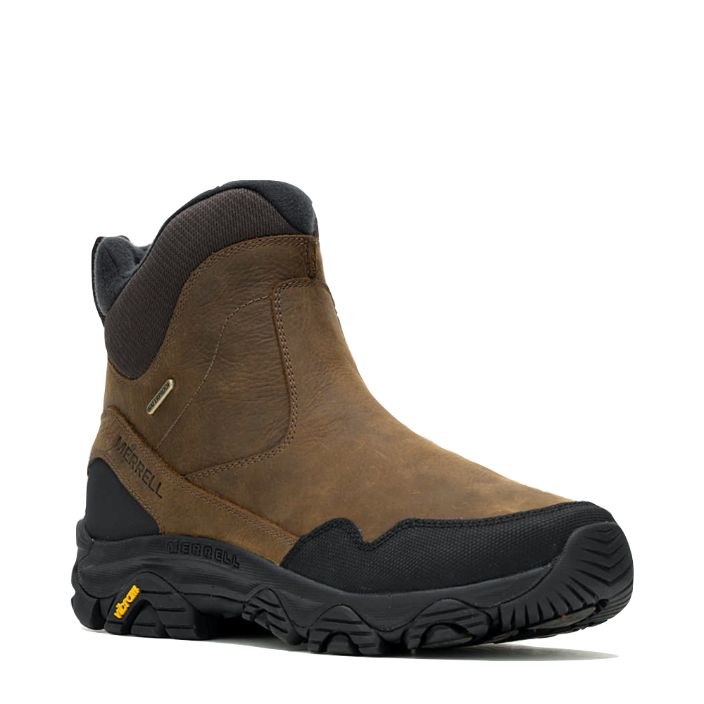 Mudguard and Toe view of Merrell Coldpack 3 Thermo Tall Zip Waterproof Boot for men.