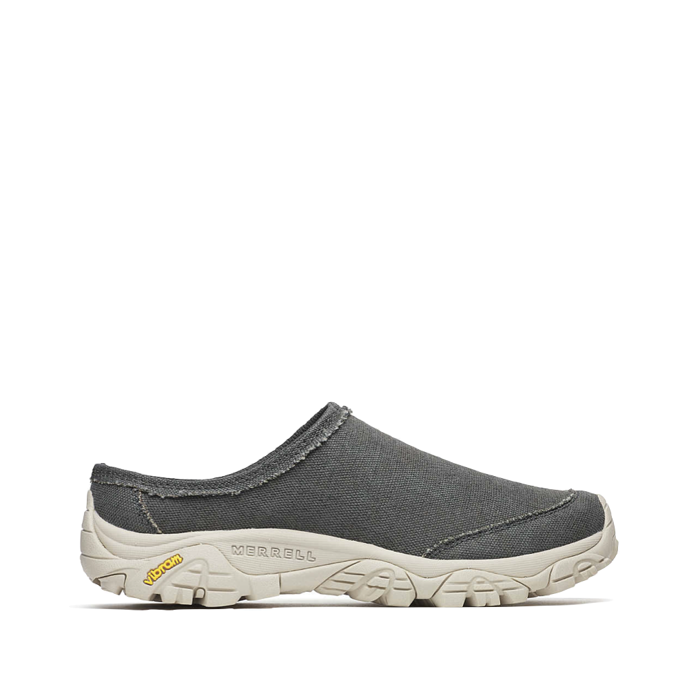 Side (right) view of Merrell Moab 2 Slide Canvas 1TRL Clog for men.