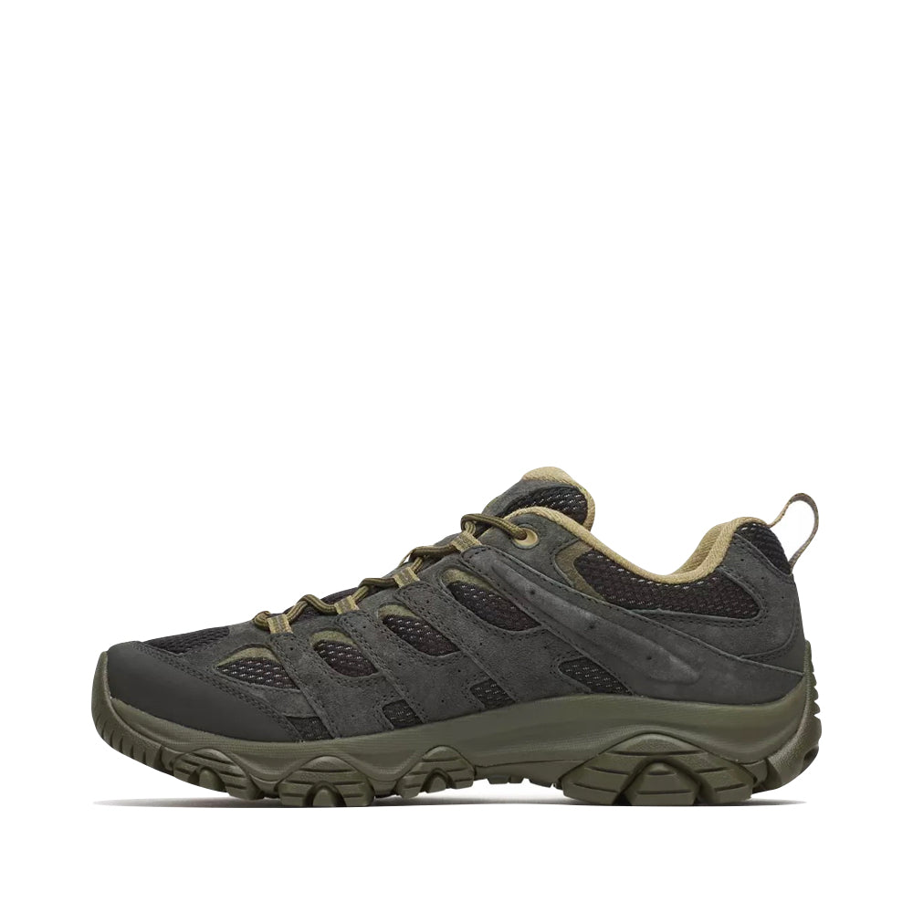 Side (left) view of Merrell Moab 3 Waterproof Hiking Shoe for men.