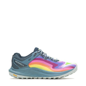 Merrell Women's Antora 3 Rainbow Sneaker in Light Blue Rainbow Multi