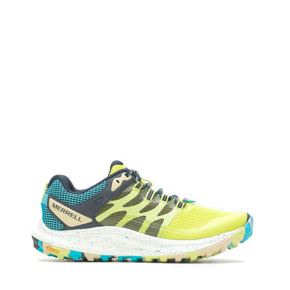 Merrell Women's Antora 3 Sneaker in Celery Yellow/Blue