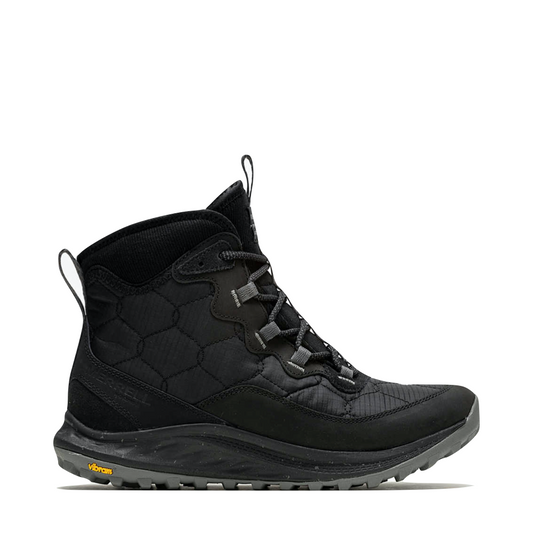 Side (right) view of Merrell Antora 3 Thermo Mid Waterproof Zip Lace Boot for women.