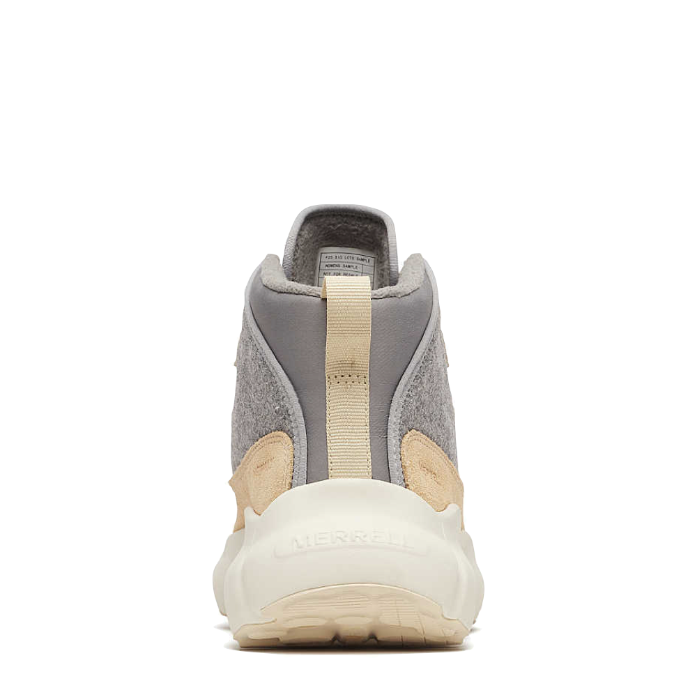 Back view of Merrell Clover Mid Wool Waterproof Boot for women.