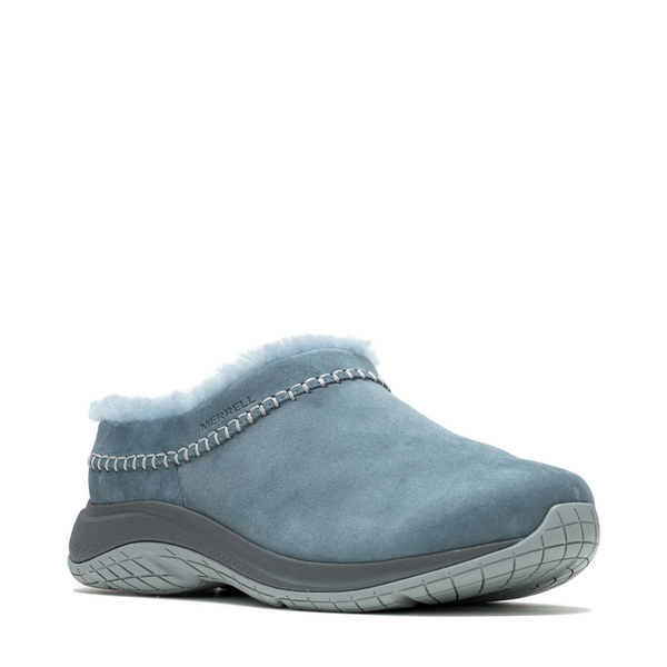 Merrell Women's Encore Ice 5 Waterproof Suede Leather Clog in Stonewash Blue