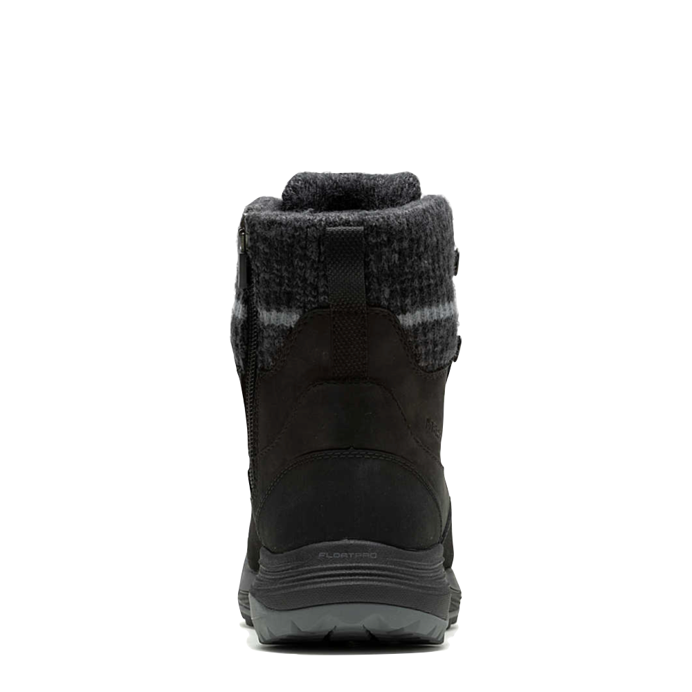 Back view of Merrell Siren 4 Thermo Mid Zip Waterproof Boot for women.