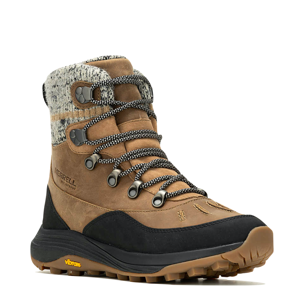 Mudguard and Toe view of Merrell Siren 4 Thermo Mid Zip Waterproof Lace Boot for women.