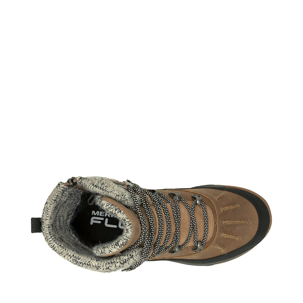 Top-down view of Merrell Siren 4 Thermo Mid Zip Waterproof Lace Boot for women.