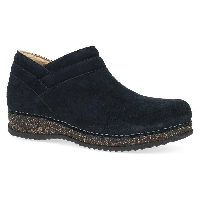 Dansko Women's Muriel Side Zip Suede Shootie in Black