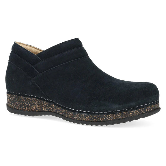 Dansko Women's Muriel Side Zip Suede Shootie in Black