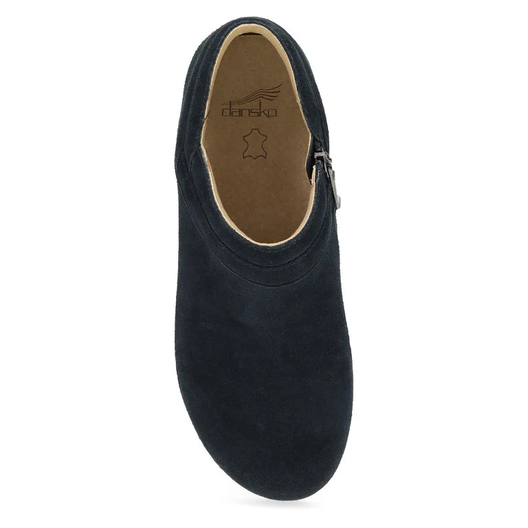 Dansko Women's Muriel Side Zip Suede Shootie in Black