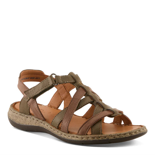Spring Step Women's Nyxelle Sandal in Olive Multi