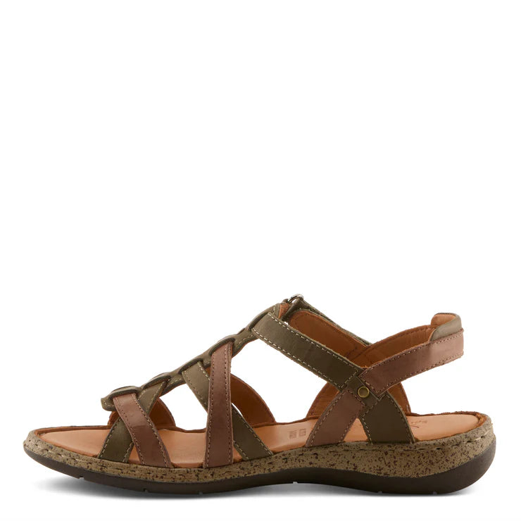 Spring Step Women's Nyxelle Sandal in Olive Multi
