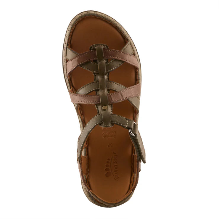 Spring Step Women's Nyxelle Sandal in Olive Multi