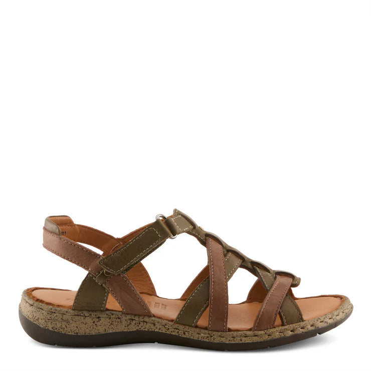 Spring Step Women's Nyxelle Sandal in Olive Multi