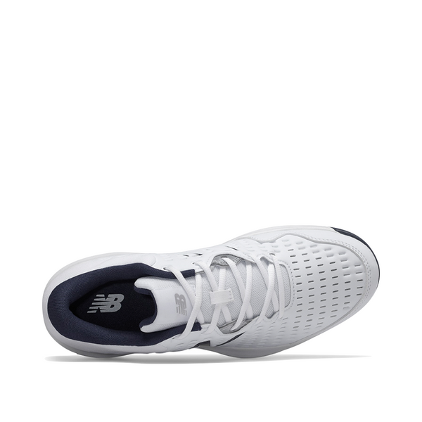 New Balance Men's 696v4 Court Sneaker in White with Navy