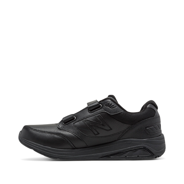 New Balance Men's Hook and Loop 928v3 Leather Sneaker in Black