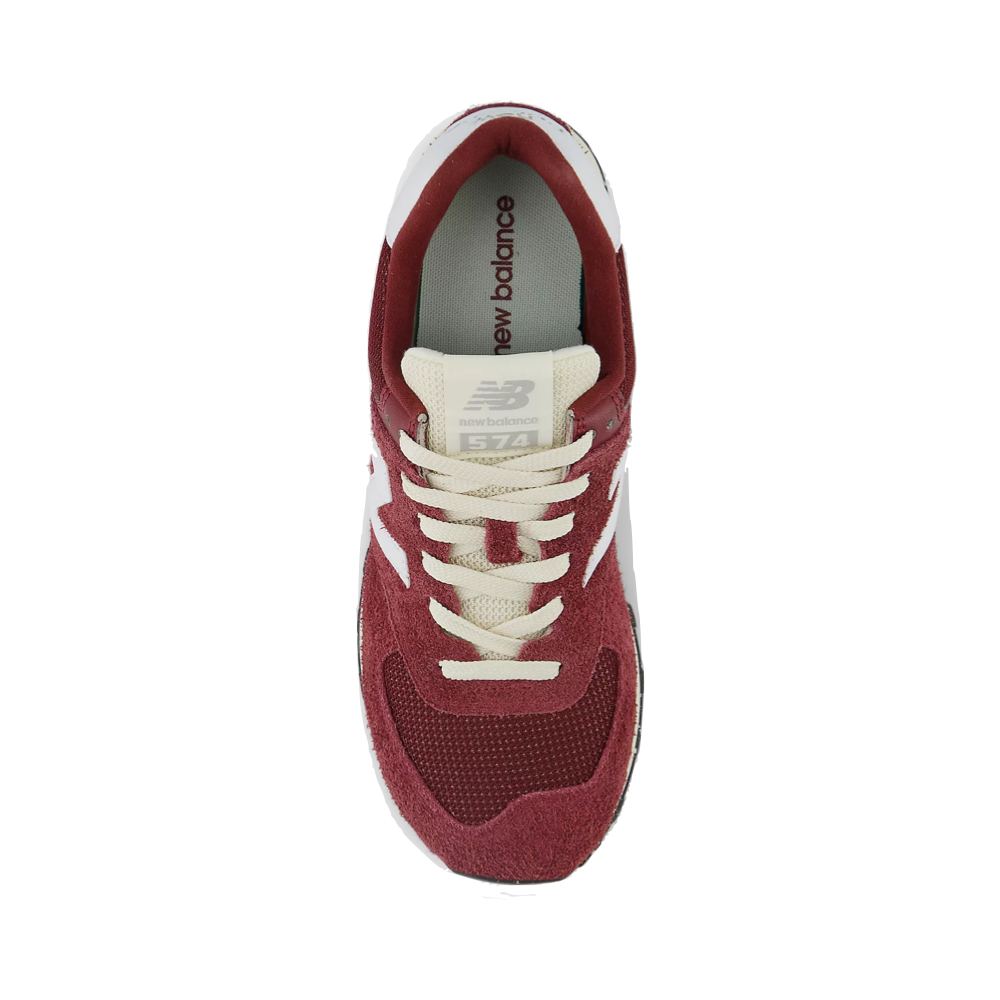New Balance Women s 574 Sneaker in Classic Crimson with White and Ango V A Bootery INC