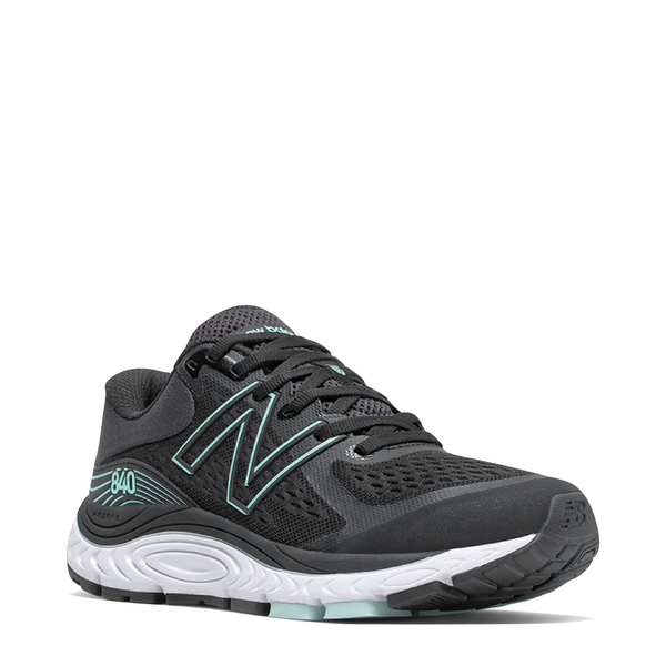 New Balance Women's 840v5 Sneaker in Black with Storm Blue