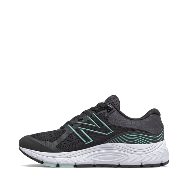 New Balance Women's 840v5 Sneaker in Black with Storm Blue