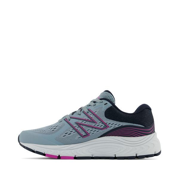 New Balance Women's 840v5 Sneaker in Cyclone with Eclipse and Magenta