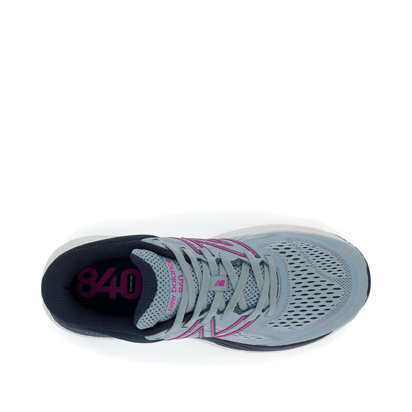 New Balance Women's 840v5 Sneaker in Cyclone with Eclipse and Magenta