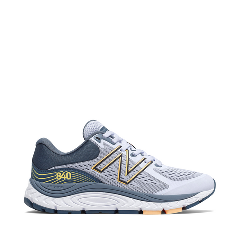 New Balance Women's 840v5 Sneaker in Silent Grey with Light Mango