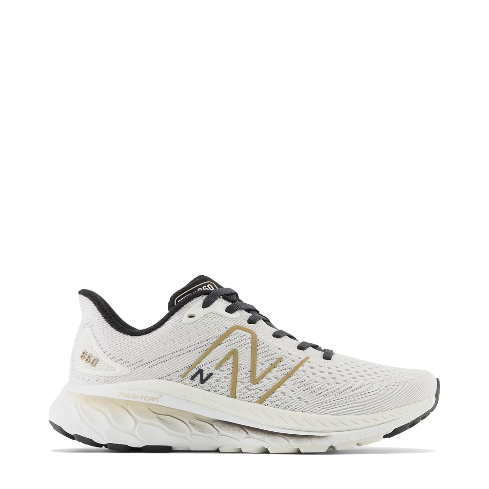 New Balance Women's Fresh Foam X 860v13 Sneaker in Sea Salt with Black