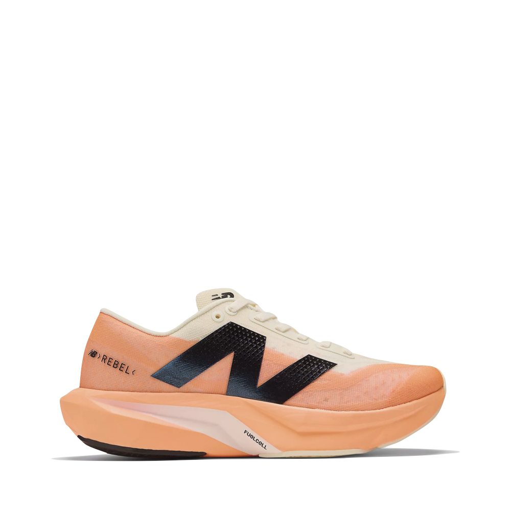 Side (right) view of New Balance Fuelcell Rebel v4 Sneaker for women.