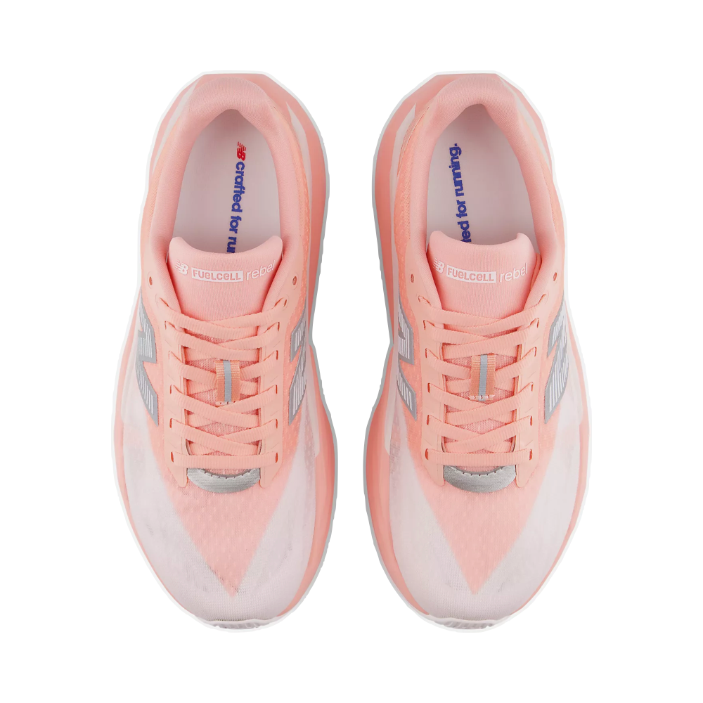 Top-down view of New Balance Fuel Cell Rebel v5 Sneaker for women.