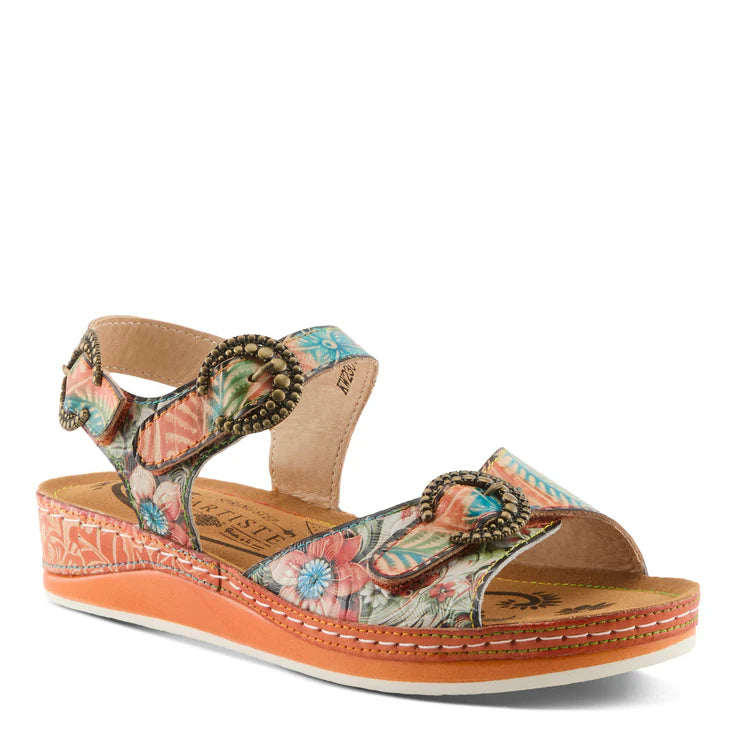 Spring Step Women's Offtrak Sandal in Orange Multi