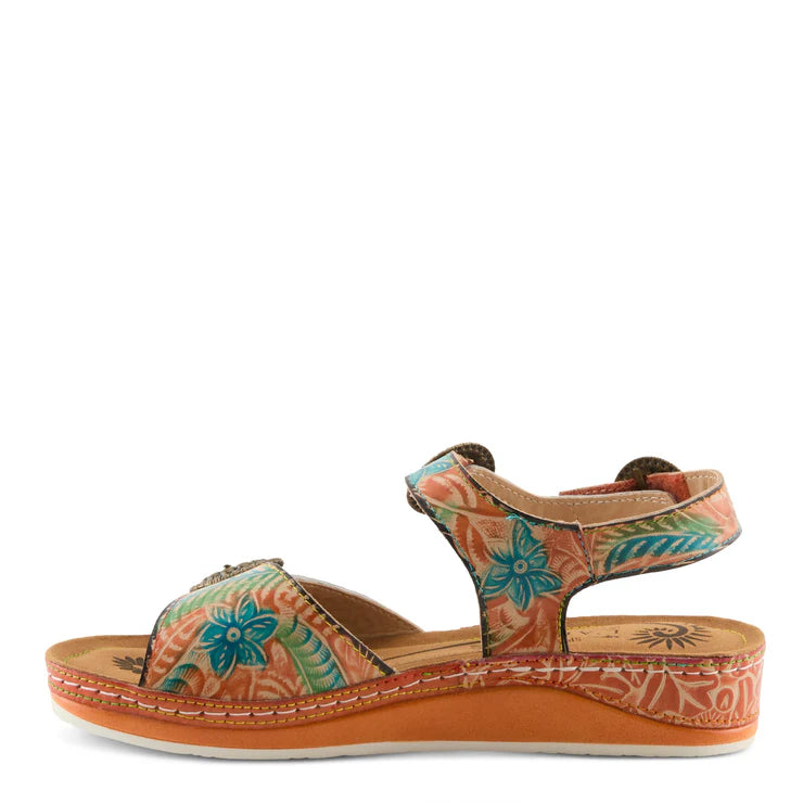 Spring Step Women's Offtrak Sandal in Orange Multi