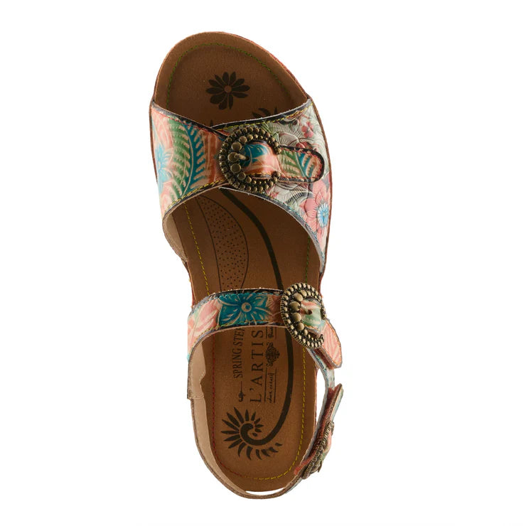 Spring Step Women's Offtrak Sandal in Orange Multi