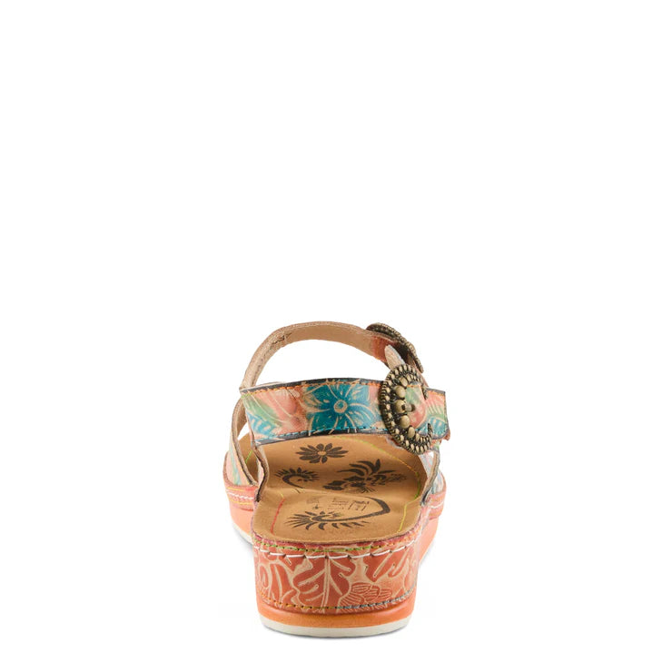 Spring Step Women's Offtrak Sandal in Orange Multi