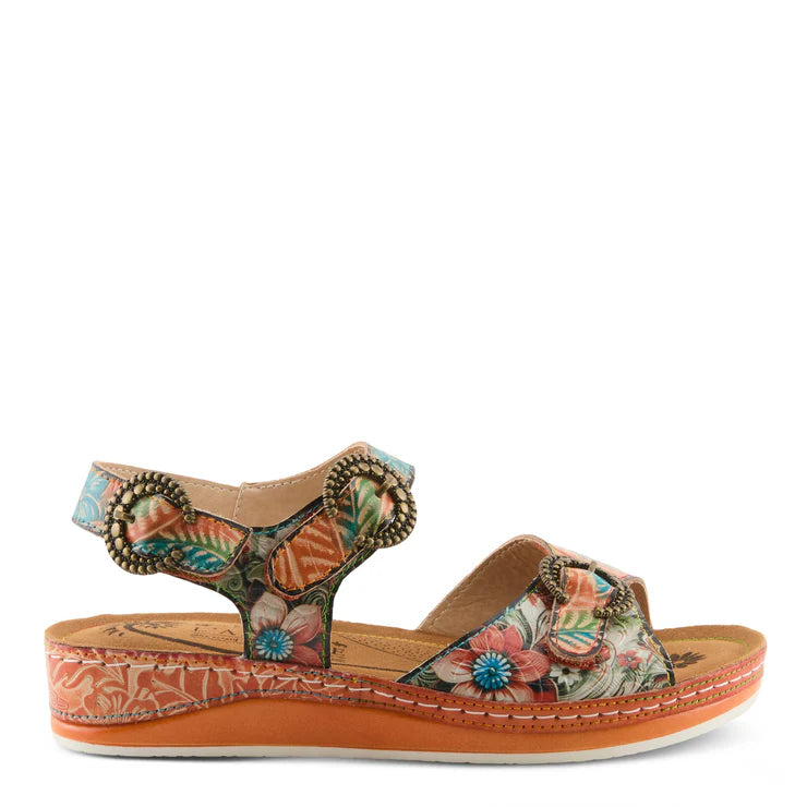Spring Step Women's Offtrak Sandal in Orange Multi