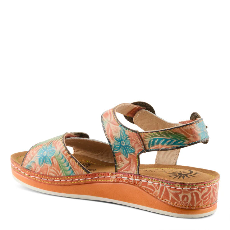 Spring Step Women's Offtrak Sandal in Orange Multi
