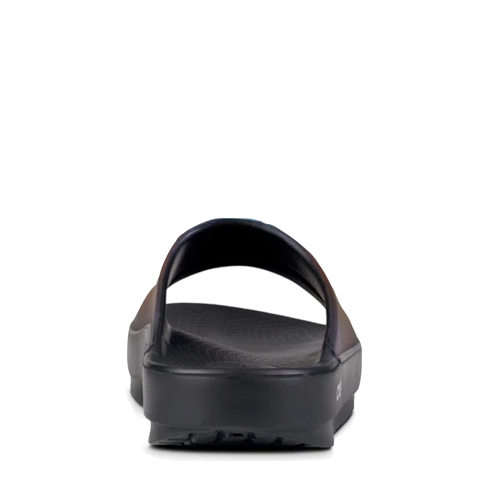 Back view of OOfos OOahh Luxe Slide Sandal for women.