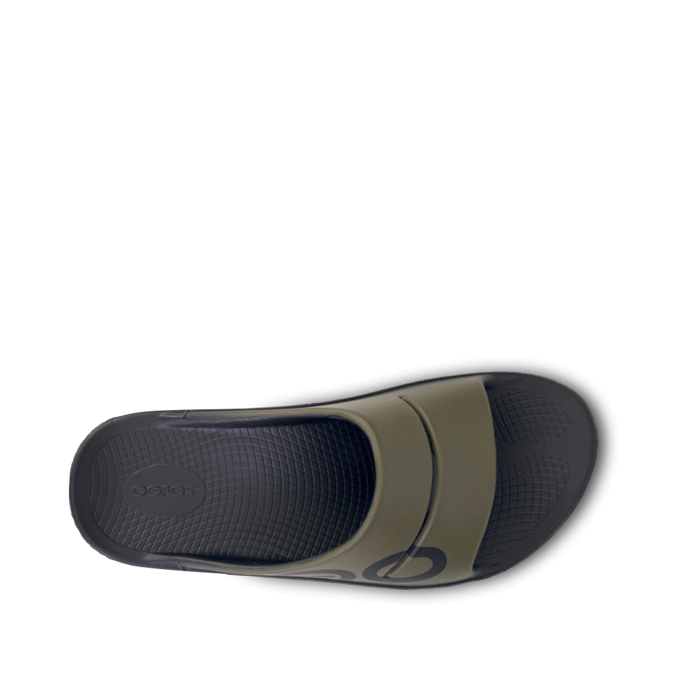 Top-down view of OOfos OOahh Sport Slide for women.