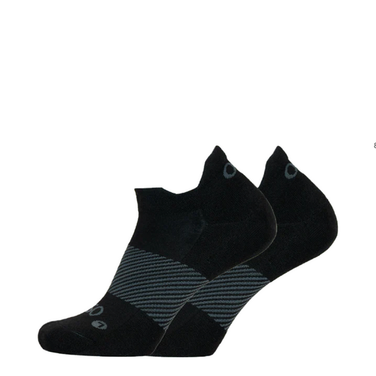 Side (left) view of OS1st Wicked Comfort No Show Socks.