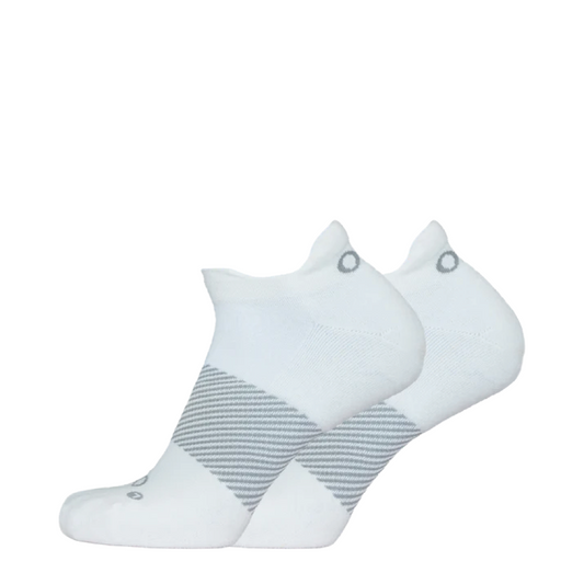 Side (left) view of OS1st Wicked Comfort No Show Socks.